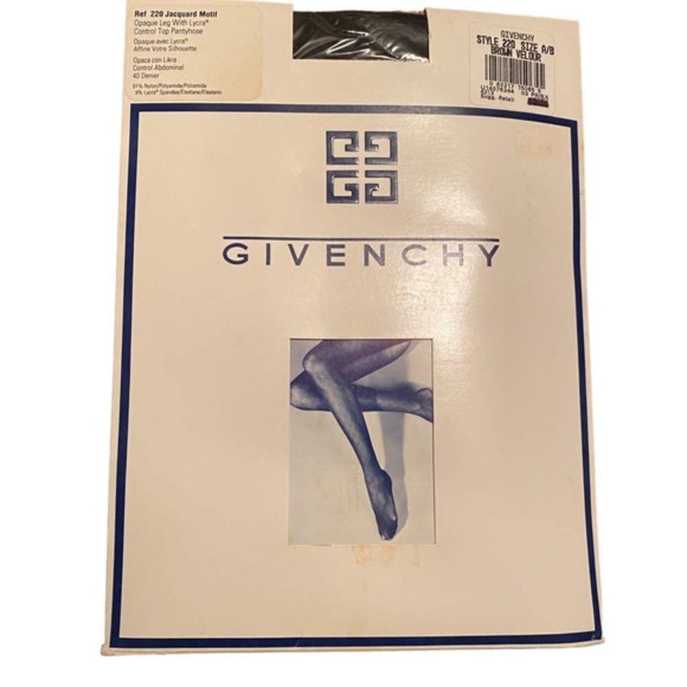 Givenchy Jacquard Motif Control Top Pantyhose Size A/B